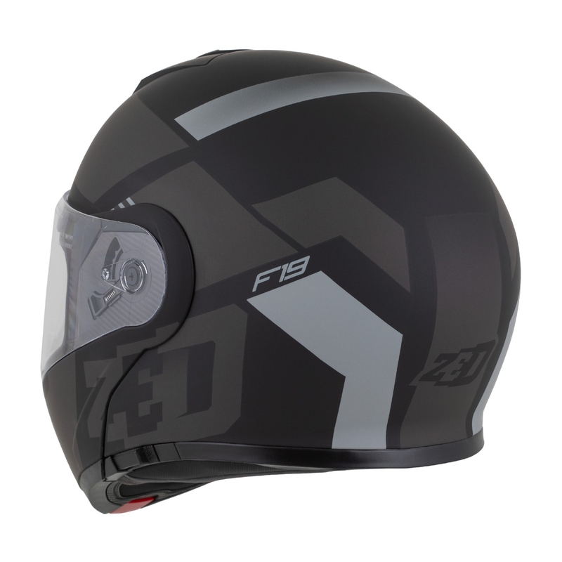 Klappbarer Motorradhelm ZED F19 mattschwarz-grau