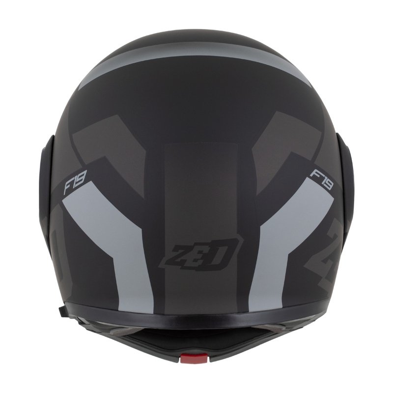 Klappbarer Motorradhelm ZED F19 mattschwarz-grau