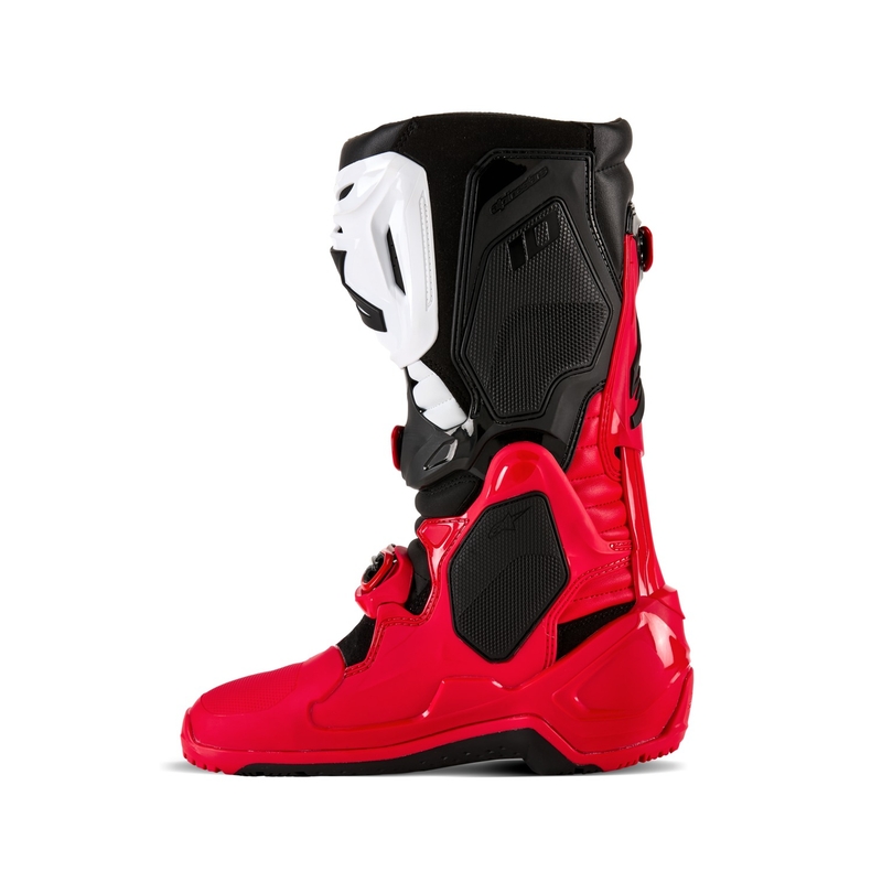 Alpinestars Tech 10 Enduro Motorradstiefel rot-schwarz-weiß