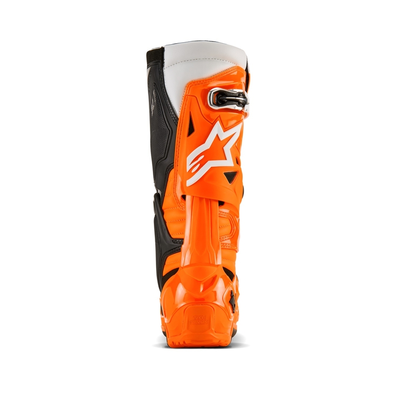 Motorradstiefel Alpinestars Tech 10 Enduro fluo orange-schwarz-weiß