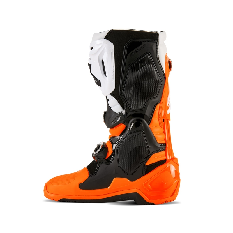 Motorradstiefel Alpinestars Tech 10 Enduro fluo orange-schwarz-weiß