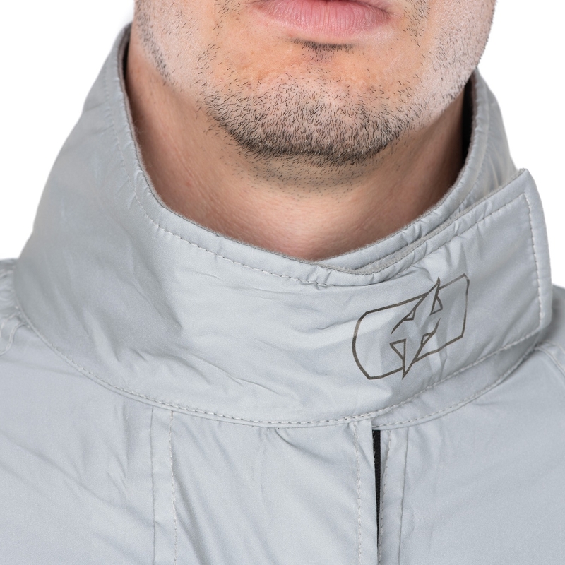 Wasserdichte Jacke Oxford Rain Seal reflektierendes Grau