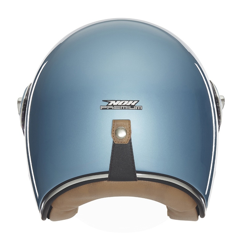 Offener Motorradhelm Nox Premium Heritage türkis