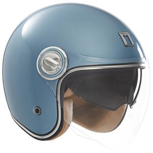 Offener Motorradhelm Nox Premium Heritage türkis