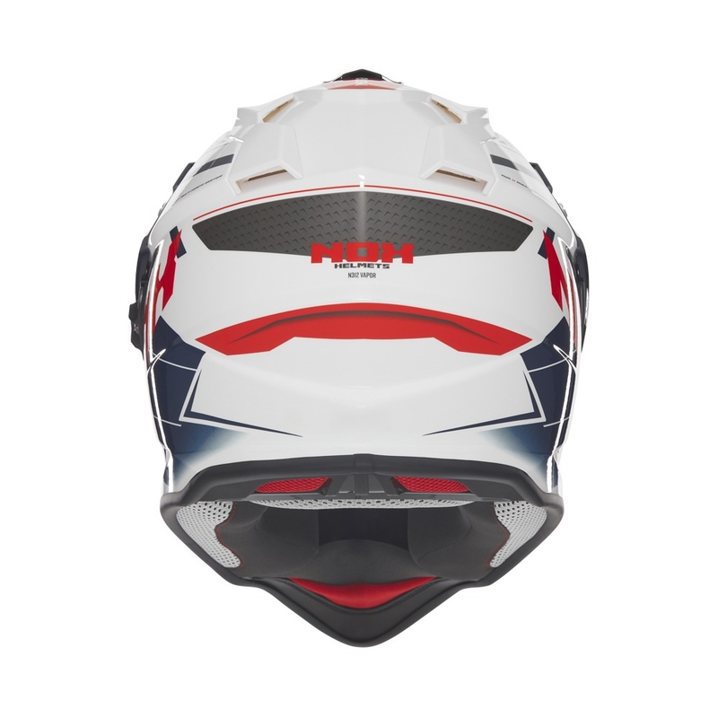 Enduro-Motorradhelm NOX N312 Vapor weiß-schwarz-blau