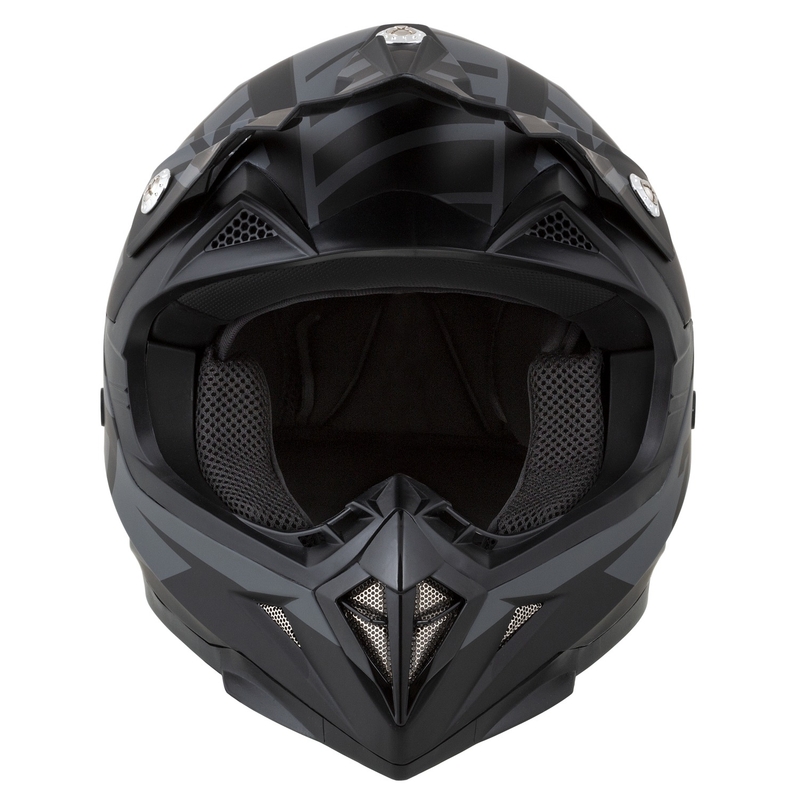 Motocross-Motorradhelm ZED X1.9 Targa mattgrau-schwarz
