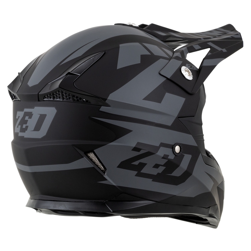 Motocross-Motorradhelm ZED X1.9 Targa mattgrau-schwarz