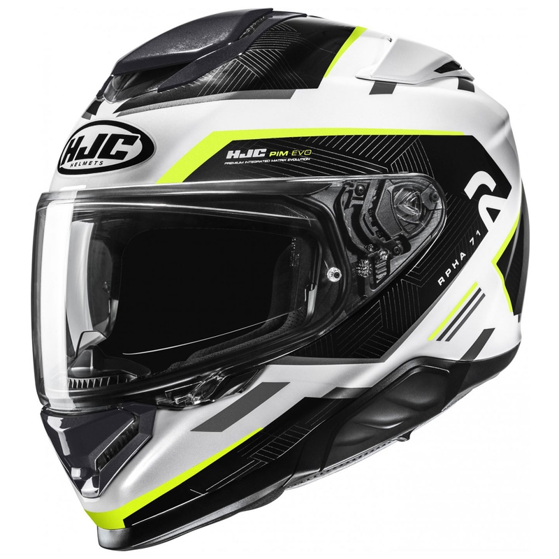 HJC RPHA 71 Ellon MC3H Weiß-Schwarz-Fluo Gelb Integraler Motorradhelm Ausverkauf