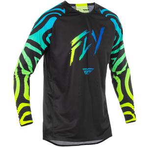 Motocross-Trikot FLY Racing Evolution schwarz-blau-fluogelb