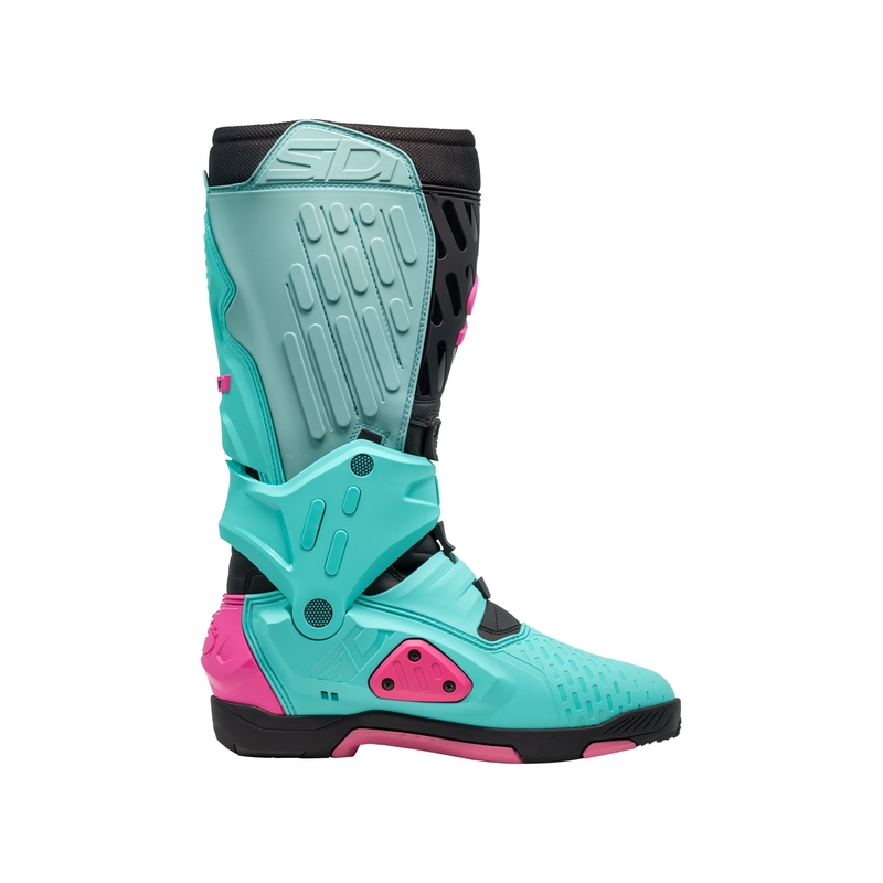 SiDi Crossair Motorradstiefel Mint-Schwarz-Rosa