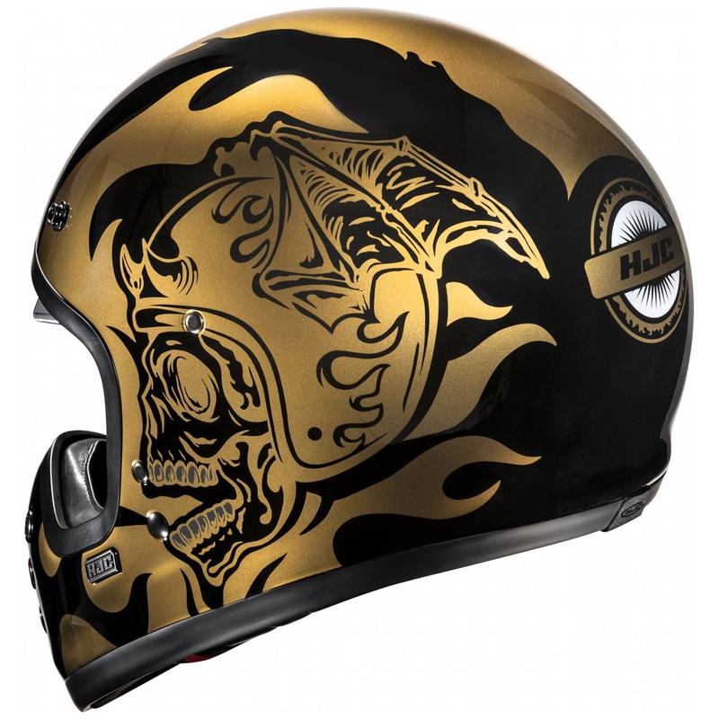 HJC V60 Flame MC9 Motorrad Integralhelm gold-schwarz