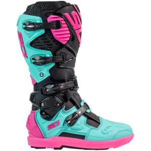 Motorradstiefel SiDi Crossfire 3 SRS schwarz-mint-rosa