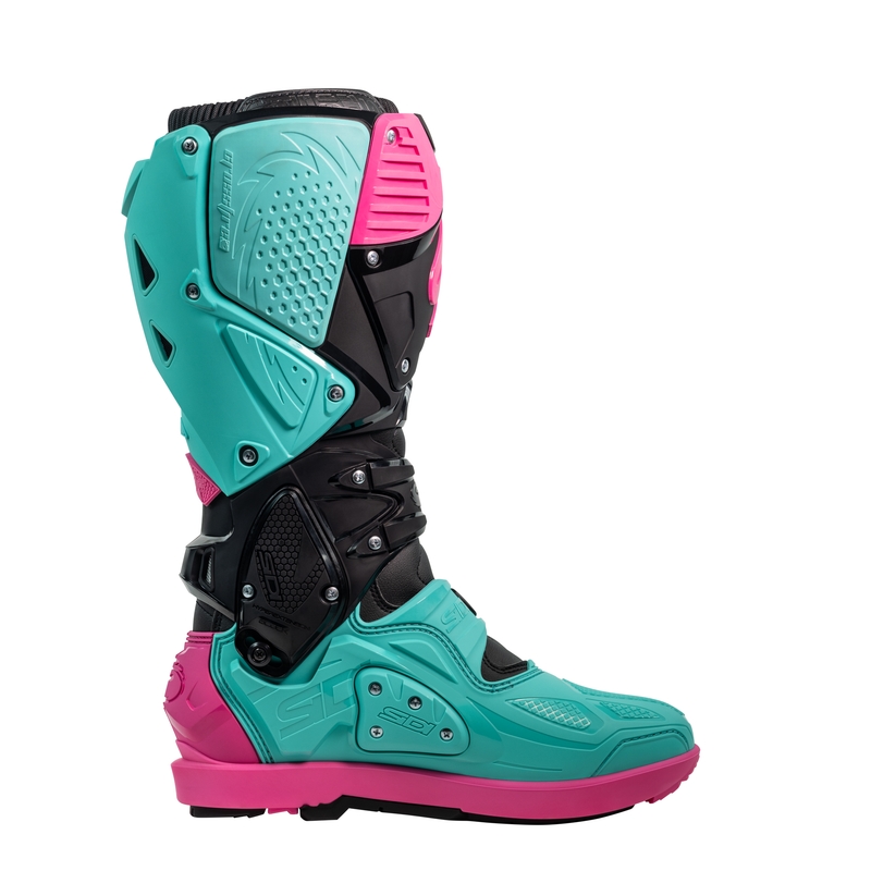 Motorradstiefel SiDi Crossfire 3 SRS schwarz-mint-rosa
