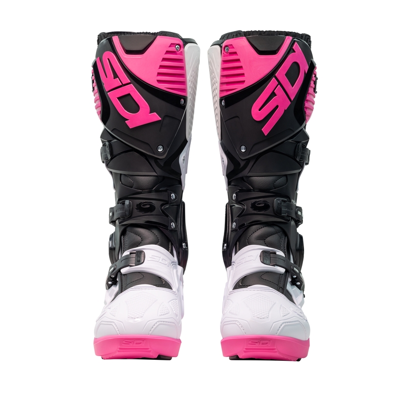 Motorradstiefel SiDi Crossfire 3 SRS schwarz-weiß-rosa