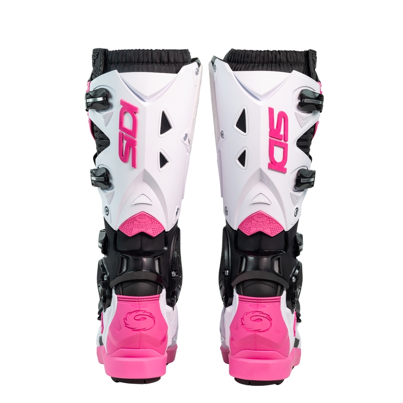 Motorradstiefel SiDi Crossfire 3 SRS schwarz-weiß-rosa