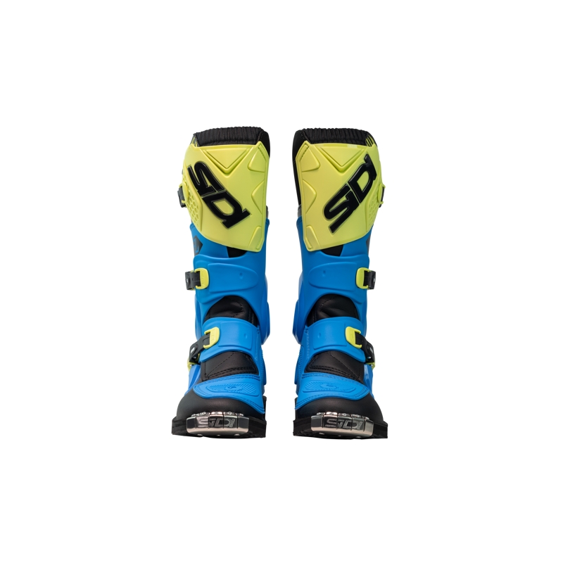 Kinder-Motocross-Stiefel SiDi Flame blau-gelb-schwarz