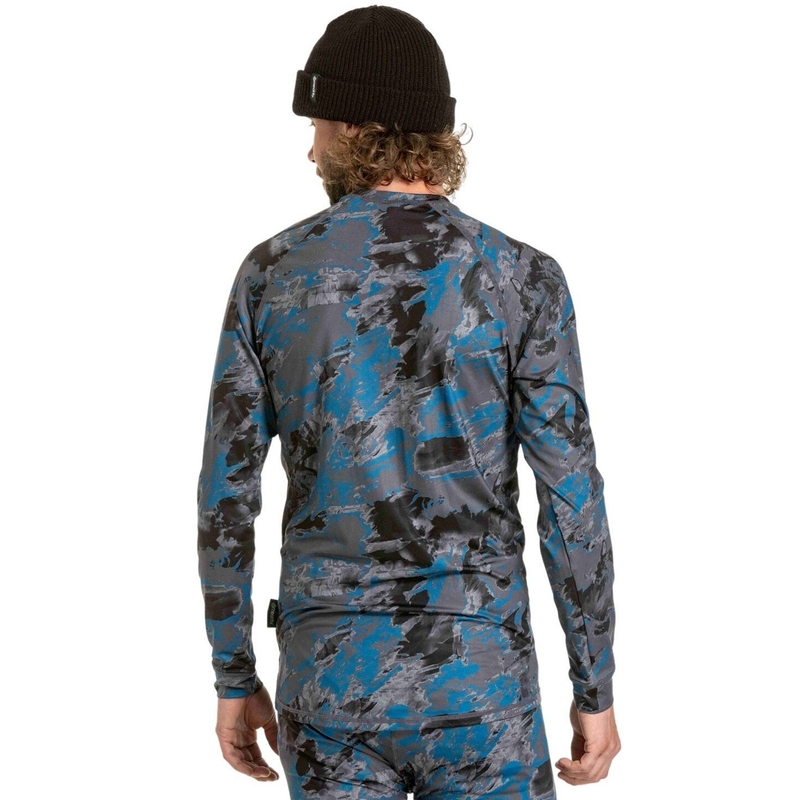 Herren-Thermo-T-Shirt Meatfly Avery in Blau-Grau-Camouflage