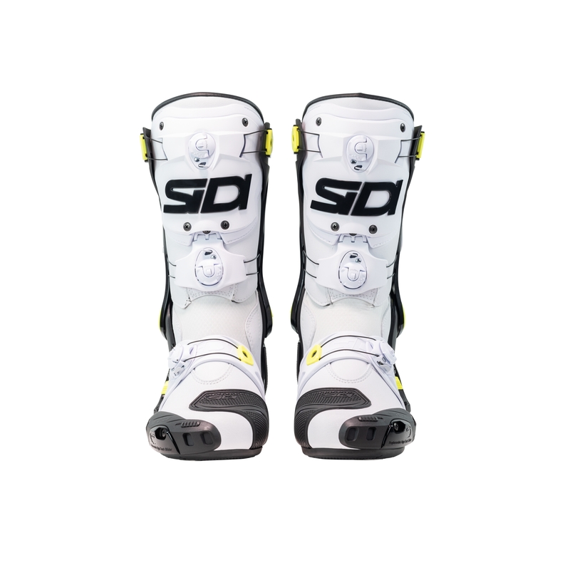 Motorradstiefel SiDi Rex weiß-schwarz-gelb