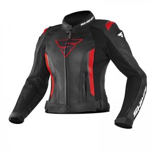 Frauen Shima Miura Schwarz und Rot Motorrad Jacke Ausverkauf