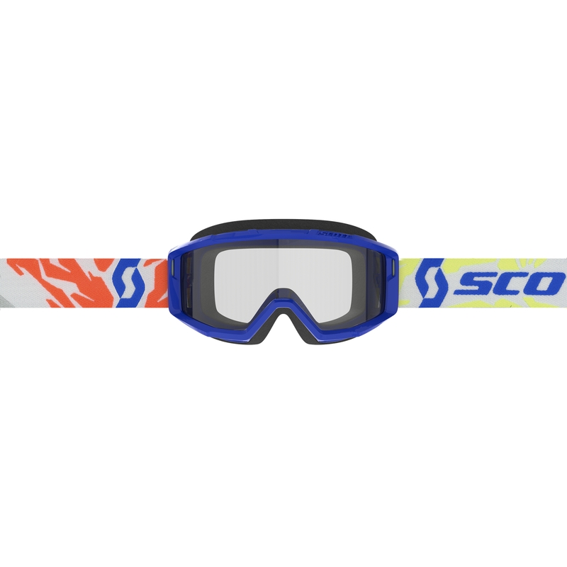 Kinder-Motocross-Brille SCOTT Primal Youth blau mit klarem Plexiglas