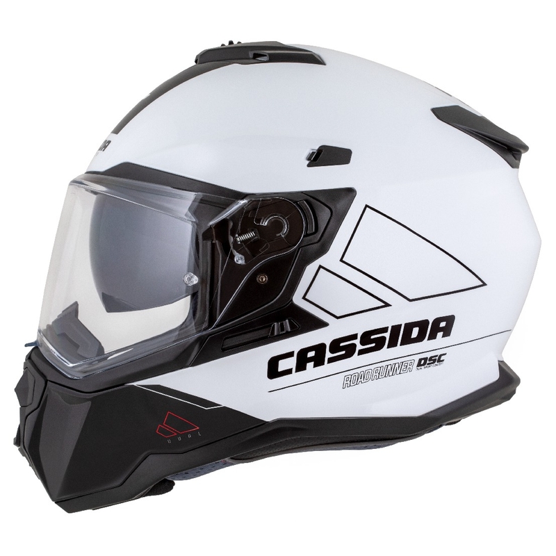Enduro-Helm Cassida Road Runner Dual weiß-schwarz