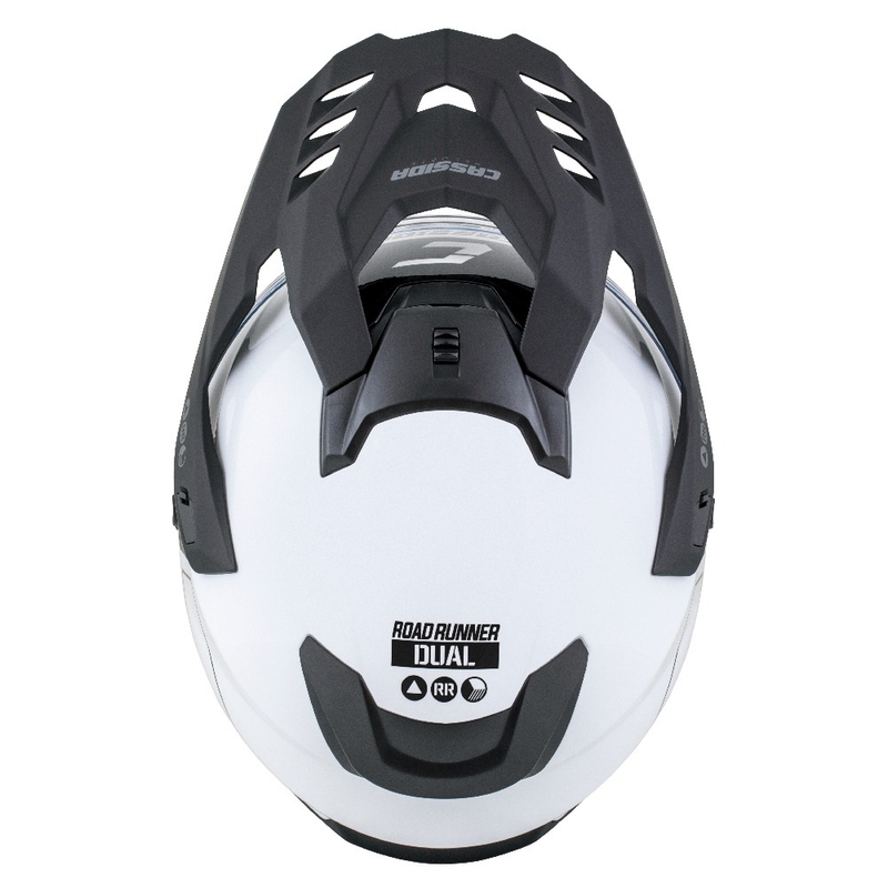 Enduro-Helm Cassida Road Runner Dual weiß-schwarz