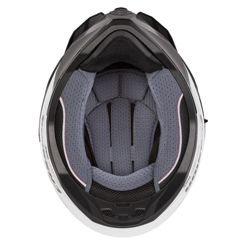 Enduro-Helm Cassida Road Runner Dual weiß-schwarz