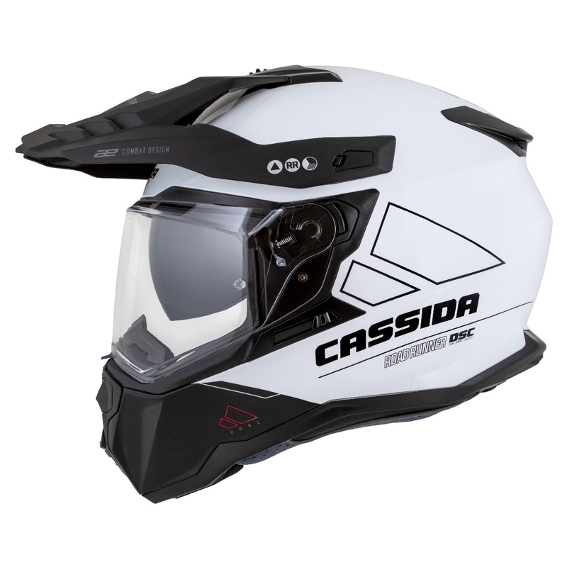 Enduro-Helm Cassida Road Runner Dual weiß-schwarz