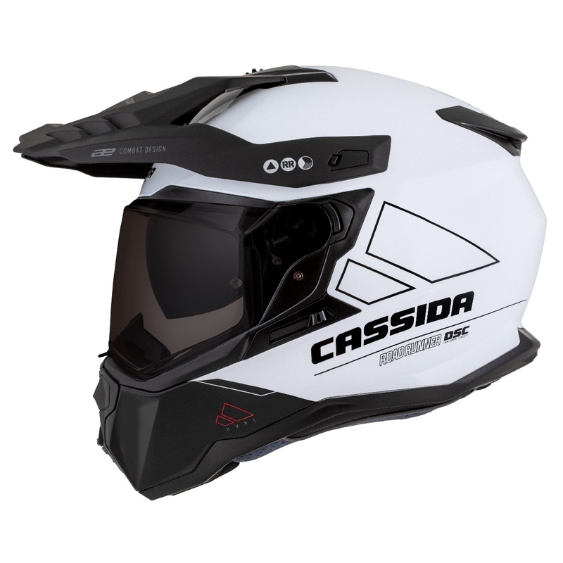Enduro-Helm Cassida Road Runner Dual weiß-schwarz