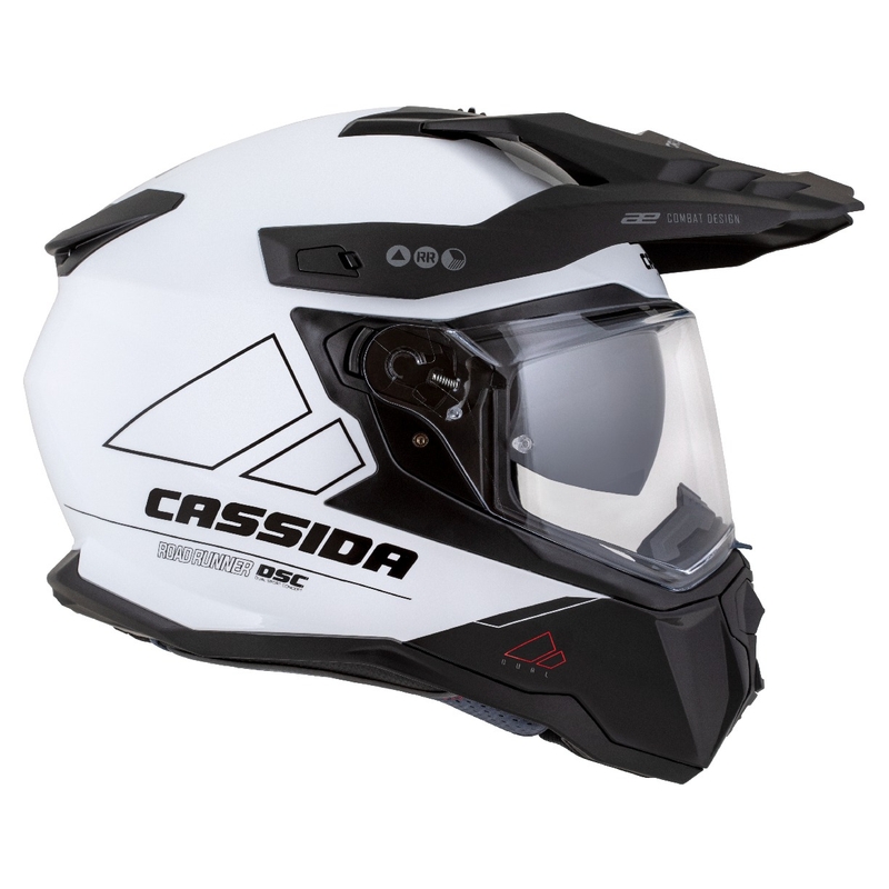 Enduro-Helm Cassida Road Runner Dual weiß-schwarz