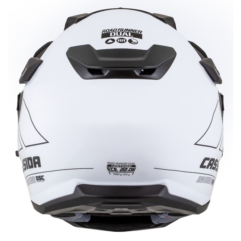 Enduro-Helm Cassida Road Runner Dual weiß-schwarz