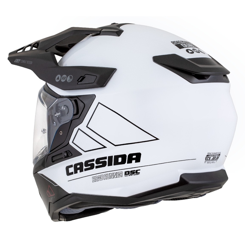 Enduro-Helm Cassida Road Runner Dual weiß-schwarz