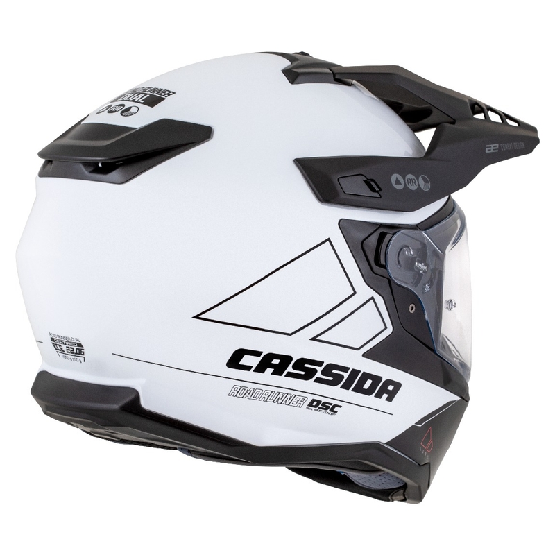 Enduro-Helm Cassida Road Runner Dual weiß-schwarz
