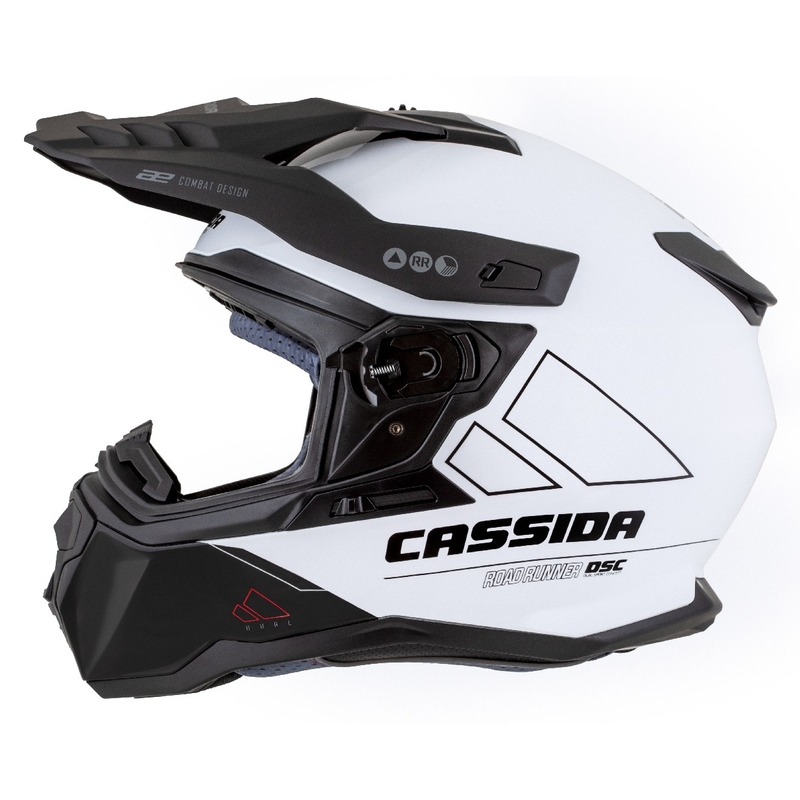 Enduro-Helm Cassida Road Runner Dual weiß-schwarz