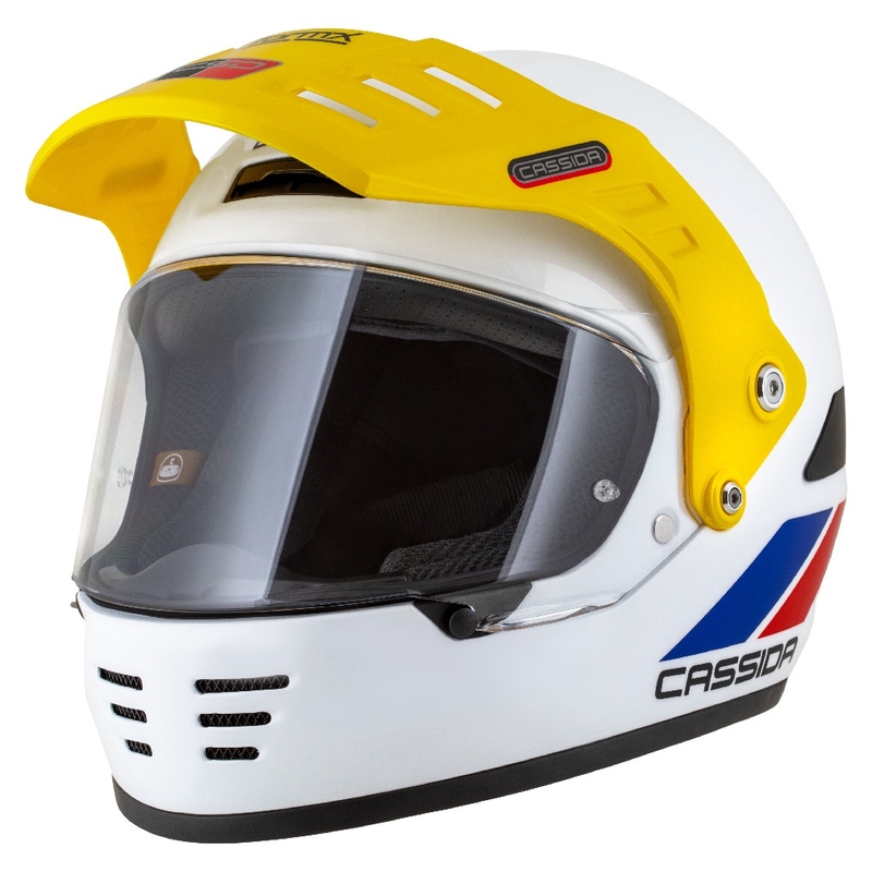 Endurohelm Cassida FormX FlatOut weiß-blau-rot