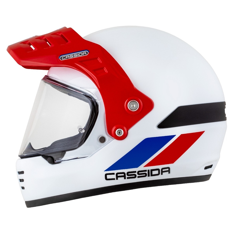 Endurohelm Cassida FormX FlatOut weiß-blau-rot