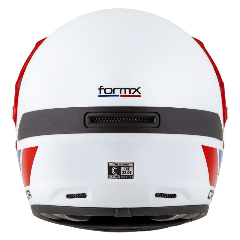 Endurohelm Cassida FormX FlatOut weiß-blau-rot