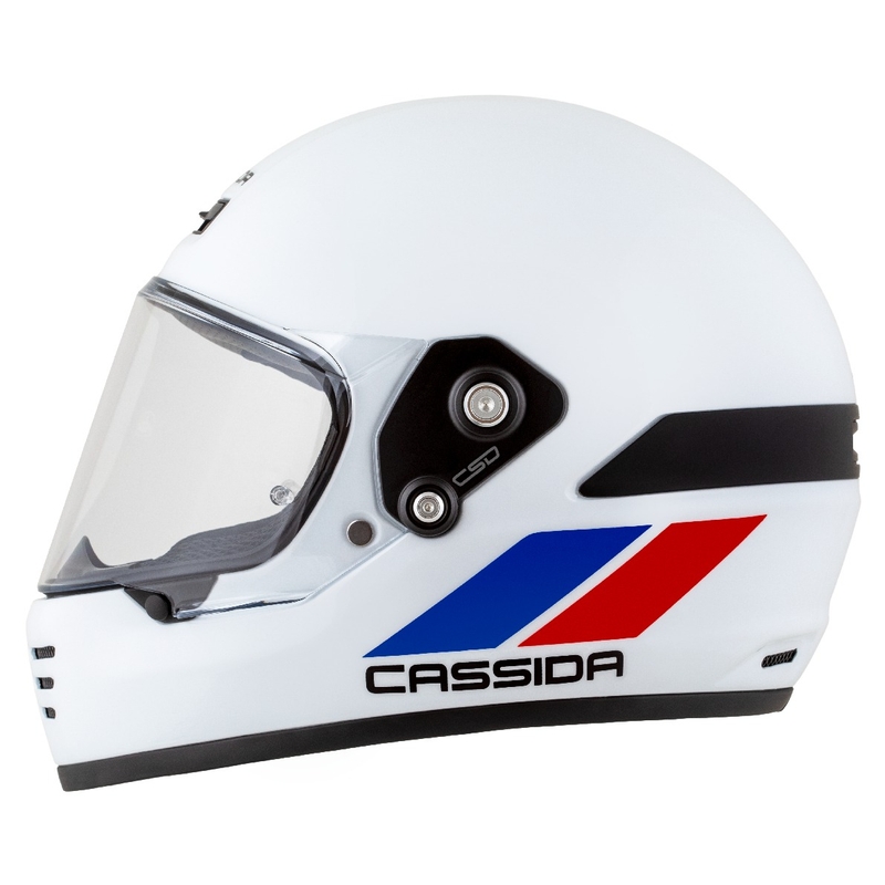 Endurohelm Cassida FormX FlatOut weiß-blau-rot