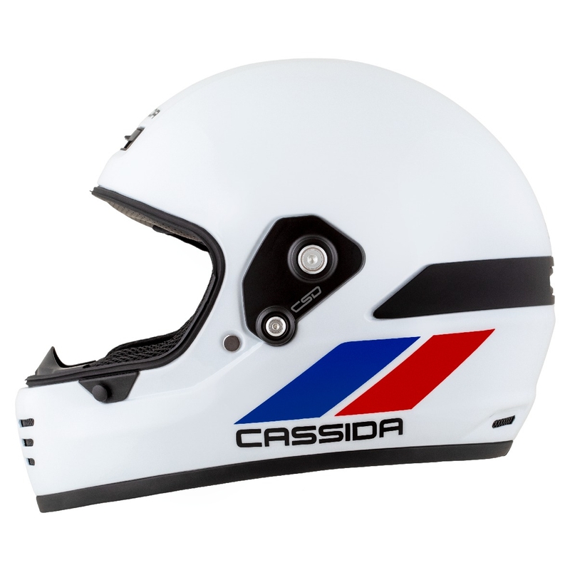 Endurohelm Cassida FormX FlatOut weiß-blau-rot