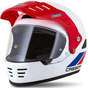 Endurohelm Cassida FormX FlatOut weiß-blau-rot