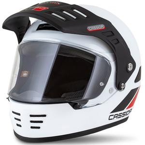 Endurohelm Cassida FormX FlatOut weiß-schwarz-rot