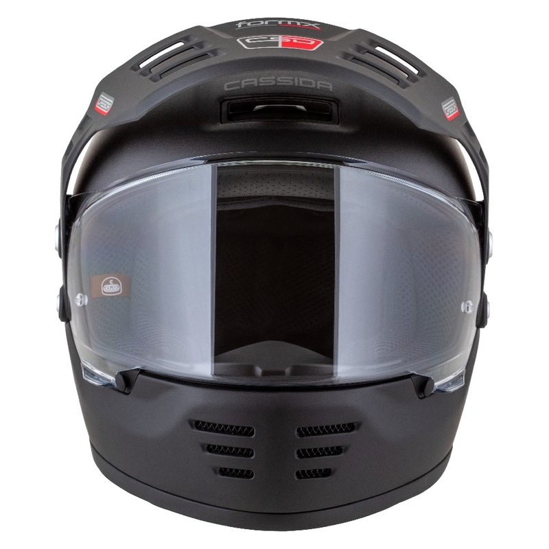 Enduro-Helm Cassida FormX FlatOut mattschwarz-dunkelgrau