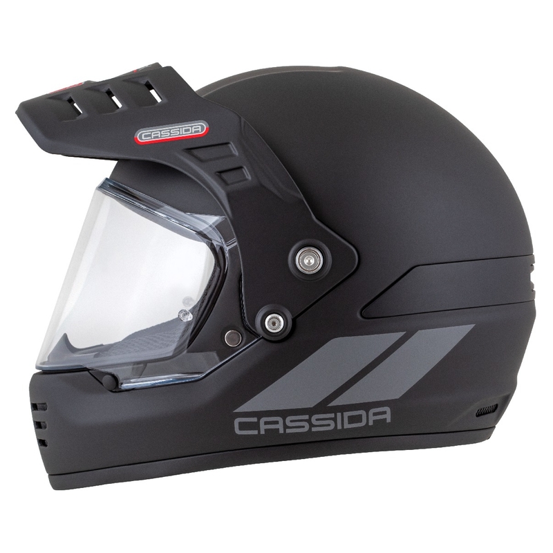 Enduro-Helm Cassida FormX FlatOut mattschwarz-dunkelgrau