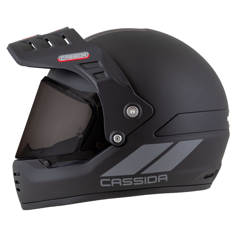 Enduro-Helm Cassida FormX FlatOut mattschwarz-dunkelgrau