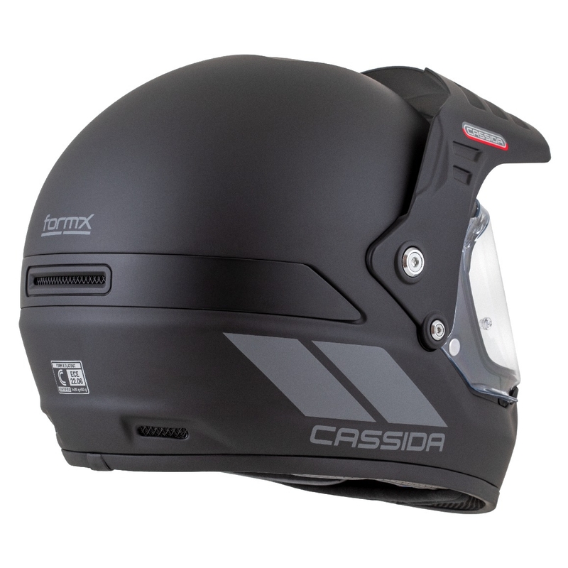 Enduro-Helm Cassida FormX FlatOut mattschwarz-dunkelgrau