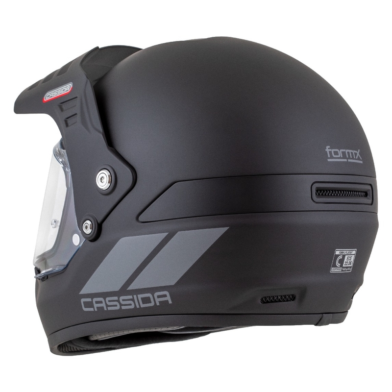 Enduro-Helm Cassida FormX FlatOut mattschwarz-dunkelgrau