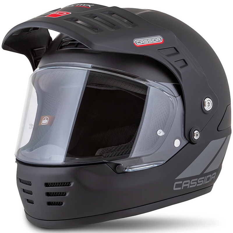 Enduro-Helm Cassida FormX FlatOut mattschwarz-dunkelgrau