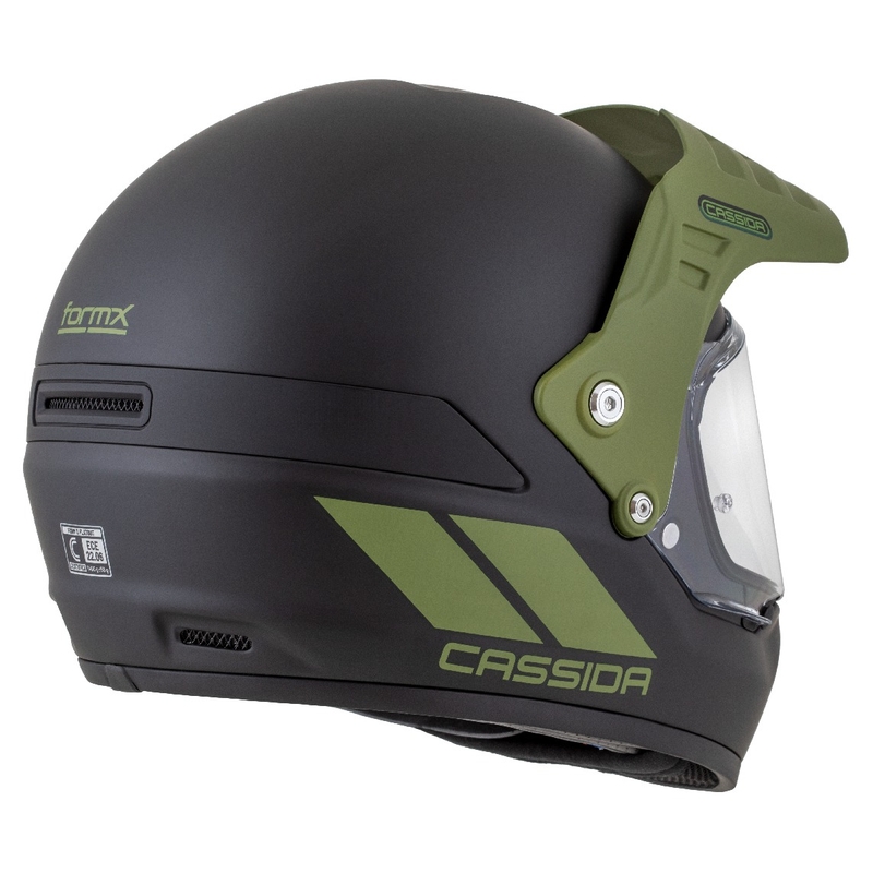 Enduro-Helm Cassida FormX FlatOut mattschwarz-grün