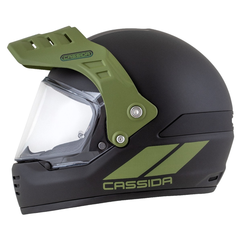 Enduro-Helm Cassida FormX FlatOut mattschwarz-grün