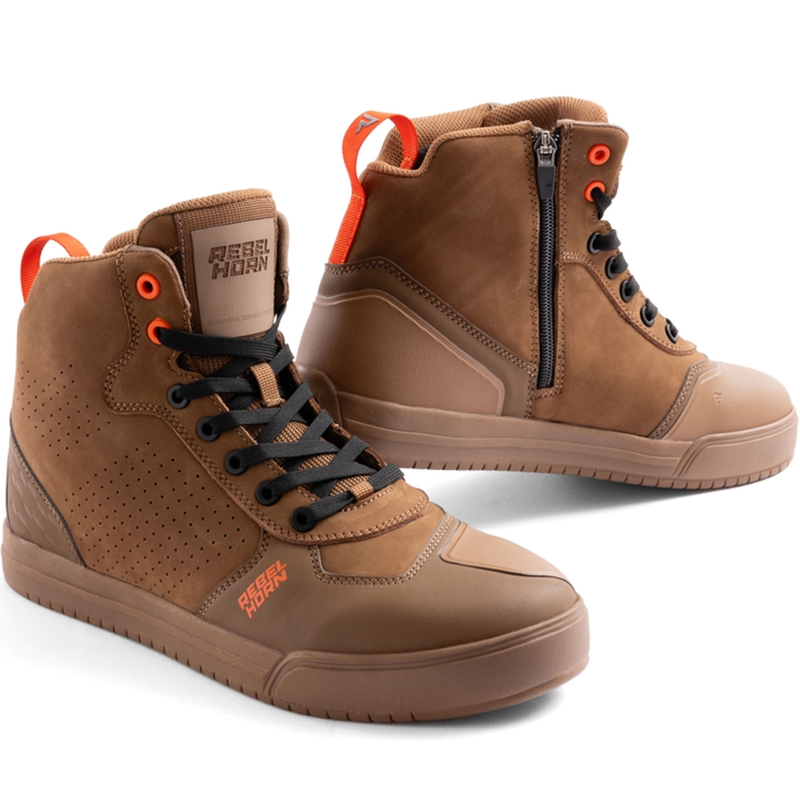 Leder-Motorradstiefel Rebelhorn Spike braun